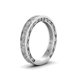 Load image into Gallery viewer, vintage-looking-pave-diamond-wedding-ring-for-women-in-950-Platinum-FDENS3543BANGLE1-NL-WG
