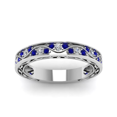 vintage-looking-pave-diamond-wedding-ring-for-women-with-blue-sapphire-in-white-gold-FDENS3543BGSABLANGLE5-NL-WG