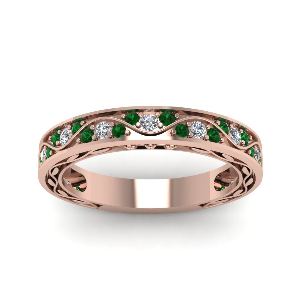 vintage-looking-pave-diamond-wedding-ring-for-women-with-emerald-in-rose-gold-FDENS3543BGEMGRANGLE5-NL-RG
