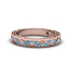 Load image into Gallery viewer, vintage-looking-pave-diamond-wedding-ring-for-women-with-ice-blue-topaz-in-18K-rose-gold-FDENS3543BGICBLTO-NL-RG
