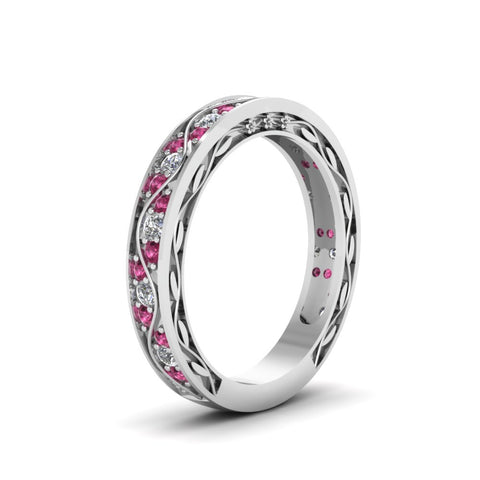 vintage-looking-pave-diamond-wedding-ring-for-women-with-pink-sapphire-in-14K-white-gold-FDENS3543BGSADRPIANGLE1-NL-WG