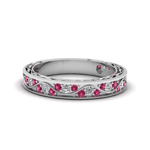vintage-looking-pave-diamond-wedding-ring-for-women-with-pink-sapphire-in-950-Platinum-FDENS3543BGSADRPI-NL-WG