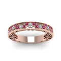 Thumbnail 60 - vintage-looking-pave-diamond-wedding-ring-for-women-with-pink-sapphire-in-rose-gold-FDENS3543BGSADRPIANGLE5-NL-RG