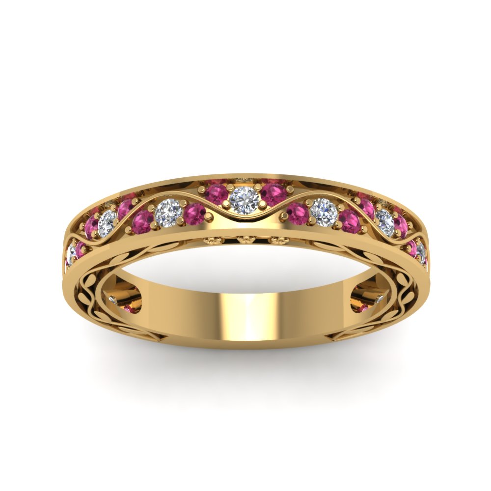 vintage-looking-pave-diamond-wedding-ring-for-women-with-pink-sapphire-in-yellow-gold-FDENS3543BGSADRPIANGLE5-NL-YG