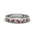 Thumbnail 184 - vintage-looking-pave-diamond-wedding-ring-for-women-with-ruby-in-950-Platinum-FDENS3543BGRUDR-NL-WG