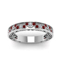 Thumbnail 29 - vintage-looking-pave-diamond-wedding-ring-for-women-with-ruby-in-white-gold-FDENS3543BGRUDRANGLE5-NL-WG