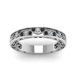 Load image into Gallery viewer, vintage-looking-pave-wedding-ring-for-women-with-black-diamond-in-white-gold-FDENS3543BGBLACKANGLE5-NL-WG

