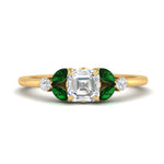 Load image into Gallery viewer, vintage-marquise-and-round-engagement-asscher-ring-with-emerald-in-yellow-gold-FDENR635ASRGEMGR-NL-YG_51dcca55-acb5-44e4-bf41-bd03e86c6e22.jpg?v=1765948094