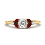 Load image into Gallery viewer, vintage-marquise-and-round-engagement-asscher-ring-with-ruby-in-yellow-gold-FDENR635ASRGRUDR-NL-YG.jpg?v=1765947988