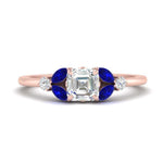 Load image into Gallery viewer, vintage-marquise-and-round-engagement-asscher-ring-with-sapphire-in-rose-gold-FDENR635ASRGSABL-NL-RG.jpg?v=1765947988