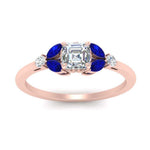 Load image into Gallery viewer, vintage-marquise-and-round-engagement-asscher-ring-with-sapphire-in-rose-gold-FDENR635ASRGSABLANGLE5-NL-RG.jpg?v=1765947988