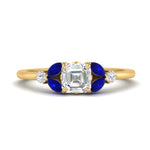 Load image into Gallery viewer, vintage-marquise-and-round-engagement-asscher-ring-with-sapphire-in-yellow-gold-FDENR635ASRGSABL-NL-YG.jpg?v=1765947988