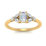 Load image into Gallery viewer, vintage-marquise-and-round-engagement-emerald-cut-ring-in-yellow-gold-FDENR635EMRANGLE5-NL-YG.jpg?v=1765948011