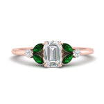 Load image into Gallery viewer, vintage-marquise-and-round-engagement-emerald-cut-ring-with-emerald-in-rose-gold-FDENR635EMRGEMGR-NL-RG_f6cde1d6-95a0-4127-adcf-25ceefaa18b7.jpg?v=1765948108