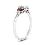 Load image into Gallery viewer, vintage-marquise-and-round-engagement-emerald-cut-ring-with-ruby-in-white-gold-FDENR635EMRGRUDRANGLE2-NL-WG.jpg?v=1765948012