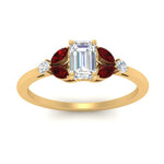 Load image into Gallery viewer, vintage-marquise-and-round-engagement-emerald-cut-ring-with-ruby-in-yellow-gold-FDENR635EMRGRUDRANGLE5-NL-YG.jpg?v=1765948011
