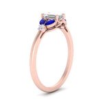 Load image into Gallery viewer, vintage-marquise-and-round-engagement-emerald-cut-ring-with-sapphire-in-rose-gold-FDENR635EMRGSABLANGLE2-NL-RG.jpg?v=1765948011