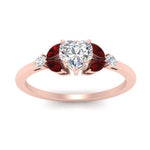 Load image into Gallery viewer, vintage-marquise-and-round-engagement-heart-ring-with-ruby-in-rose-gold-FDENR635HTRGRUDRANGLE5-NL-RG.jpg?v=1765948021