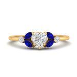 Load image into Gallery viewer, vintage-marquise-and-round-engagement-heart-ring-with-sapphire-in-yellow-gold-FDENR635HTRGSABL-NL-YG.jpg?v=1765948021