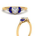 Load image into Gallery viewer, vintage-marquise-and-round-engagement-heart-ring-with-sapphire-in-yellow-gold-FDENR635HTRGSABLANGLE3-NL-YG.jpg?v=1765948020