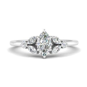 Antique Style Lab-Grown Marquise Diamond Ring