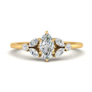 Antique Style Lab-Grown Marquise Diamond Ring