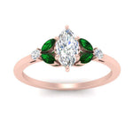Load image into Gallery viewer, vintage-marquise-and-round-engagement-marquise-ring-with-emerald-in-rose-gold-FDENR635MQRGEMGRANGLE5-NL-RG.jpg?v=1765948030