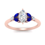 Load image into Gallery viewer, vintage-marquise-and-round-engagement-marquise-ring-with-sapphire-in-rose-gold-FDENR635MQRGSABLANGLE5-NL-RG.jpg?v=1765948030