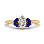 Load image into Gallery viewer, vintage-marquise-and-round-engagement-marquise-ring-with-sapphire-in-yellow-gold-FDENR635MQRGSABL-NL-YG.jpg?v=1765948030