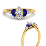 Load image into Gallery viewer, vintage-marquise-and-round-engagement-marquise-ring-with-sapphire-in-yellow-gold-FDENR635MQRGSABLANGLE3-NL-YG.jpg?v=1765948030