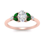 Load image into Gallery viewer, vintage-marquise-and-round-engagement-oval-ring-with-emerald-in-rose-gold-FDENR635OVRGEMGRANGLE5-NL-RG.jpg?v=1765948042