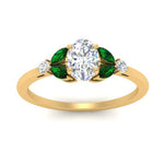 Load image into Gallery viewer, vintage-marquise-and-round-engagement-oval-ring-with-emerald-in-yellow-gold-FDENR635OVRGEMGRANGLE5-NL-YG.jpg?v=1765948042