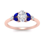 Load image into Gallery viewer, vintage-marquise-and-round-engagement-oval-ring-with-sapphire-in-rose-gold-FDENR635OVRGSABLANGLE5-NL-RG.jpg?v=1765948041