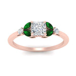 Load image into Gallery viewer, vintage-marquise-and-round-engagement-princess-cut-ring-with-emerald-in-rose-gold-FDENR635PRRGEMGRANGLE5-NL-RG_0a008b7a-8b99-4c29-b73d-5433eb72c893.jpg?v=1765948137