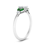 Load image into Gallery viewer, vintage-marquise-and-round-engagement-princess-cut-ring-with-emerald-in-white-gold-FDENR635PRRGEMGRANGLE2-NL-WG.jpg?v=1765948063