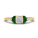 Load image into Gallery viewer, vintage-marquise-and-round-engagement-princess-cut-ring-with-emerald-in-yellow-gold-FDENR635PRRGEMGR-NL-YG_6ee0381c-c594-469a-a075-e60de1516eb1.jpg?v=1765948138
