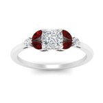 Load image into Gallery viewer, vintage-marquise-and-round-engagement-princess-cut-ring-with-ruby-in-white-gold-FDENR635PRRGRUDRANGLE5-NL-WG.jpg?v=1765948063