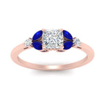 Load image into Gallery viewer, vintage-marquise-and-round-engagement-princess-cut-ring-with-sapphire-in-rose-gold-FDENR635PRRGSABLANGLE5-NL-RG.jpg?v=1765948063