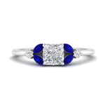 Load image into Gallery viewer, vintage-marquise-and-round-engagement-princess-cut-ring-with-sapphire-in-white-gold-FDENR635PRRGSABL-NL-WG.jpg?v=1765948063
