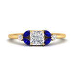 Load image into Gallery viewer, vintage-marquise-and-round-engagement-princess-cut-ring-with-sapphire-in-yellow-gold-FDENR635PRRGSABL-NL-YG.jpg?v=1765948063