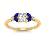 Load image into Gallery viewer, vintage-marquise-and-round-engagement-princess-cut-ring-with-sapphire-in-yellow-gold-FDENR635PRRGSABLANGLE5-NL-YG.jpg?v=1765948063