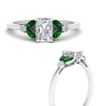 Load image into Gallery viewer, vintage-marquise-and-round-engagement-radiant-ring-with-emerald-in-white-gold-FDENR635RARGEMGRANGLE3-NL-WG_175923f4-a80f-4396-a9c5-9f8517a2cd04.jpg?v=1765948144