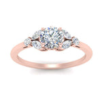 Load image into Gallery viewer, vintage-marquise-and-round-engagement-round-ring-in-rose-gold-FDENR635RORANGLE5-NL-RG.jpg?v=1765948084