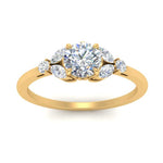 Load image into Gallery viewer, vintage-marquise-and-round-engagement-round-ring-in-yellow-gold-FDENR635RORANGLE5-NL-YG.jpg?v=1765948084