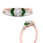 Load image into Gallery viewer, vintage-marquise-and-round-engagement-round-ring-with-emerald-in-rose-gold-FDENR635RORGEMGRANGLE3-NL-RG_c19addca-59a2-442e-b891-10be3f17be1a.jpg?v=1765948149