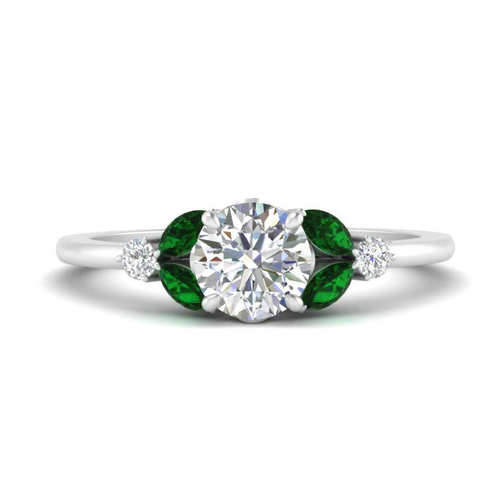 vintage-marquise-and-round-engagement-round-ring-with-emerald-in-white-gold-FDENR635RORGEMGR-NL-WG.jpg?v=1765948084