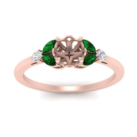 vintage-marquise-and-round-engagement-semi-mount-with-emerald-in-rose-gold-FDENR635SMRGEMGRANGLE5-NL-RG