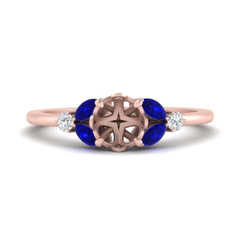 vintage-marquise-and-round-engagement-semi-mount-with-sapphire-in-rose-gold-FDENR635SMRGSABL-NL-RG