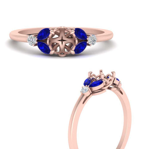 vintage-marquise-and-round-engagement-semi-mount-with-sapphire-in-rose-gold-FDENR635SMRGSABL-NL-RG