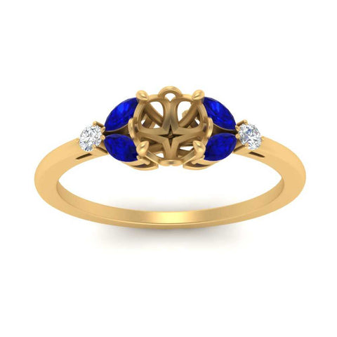 vintage-marquise-and-round-engagement-semi-mount-with-sapphire-in-yellow-gold-FDENR635SMRGSABLANGLE5-NL-YG